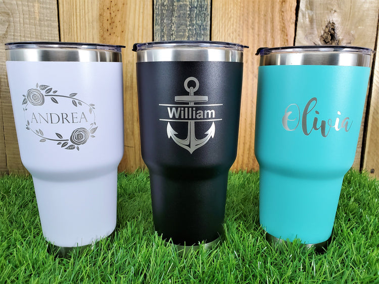 Personalized 30oz Tumblers - Font/Monogram Options
