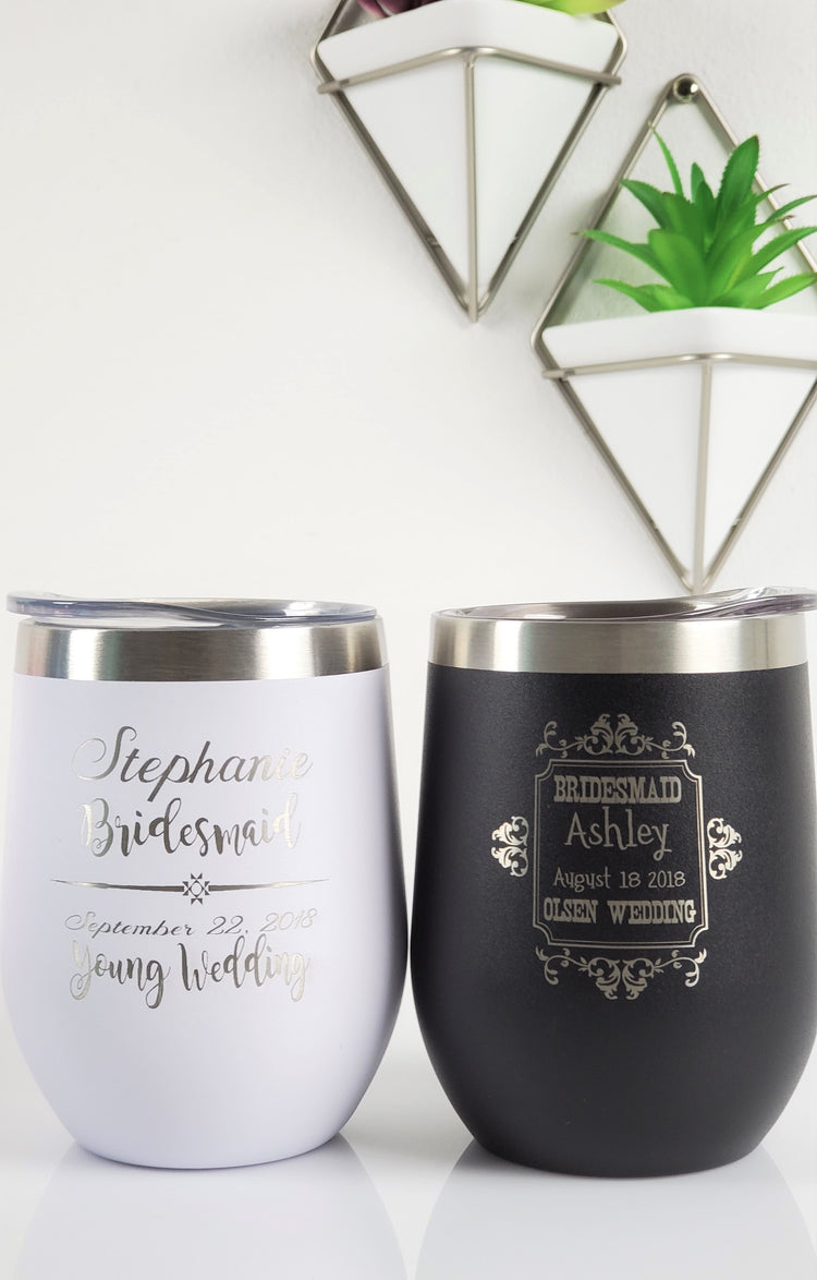 Bridal Party 12oz Wine Tumblers