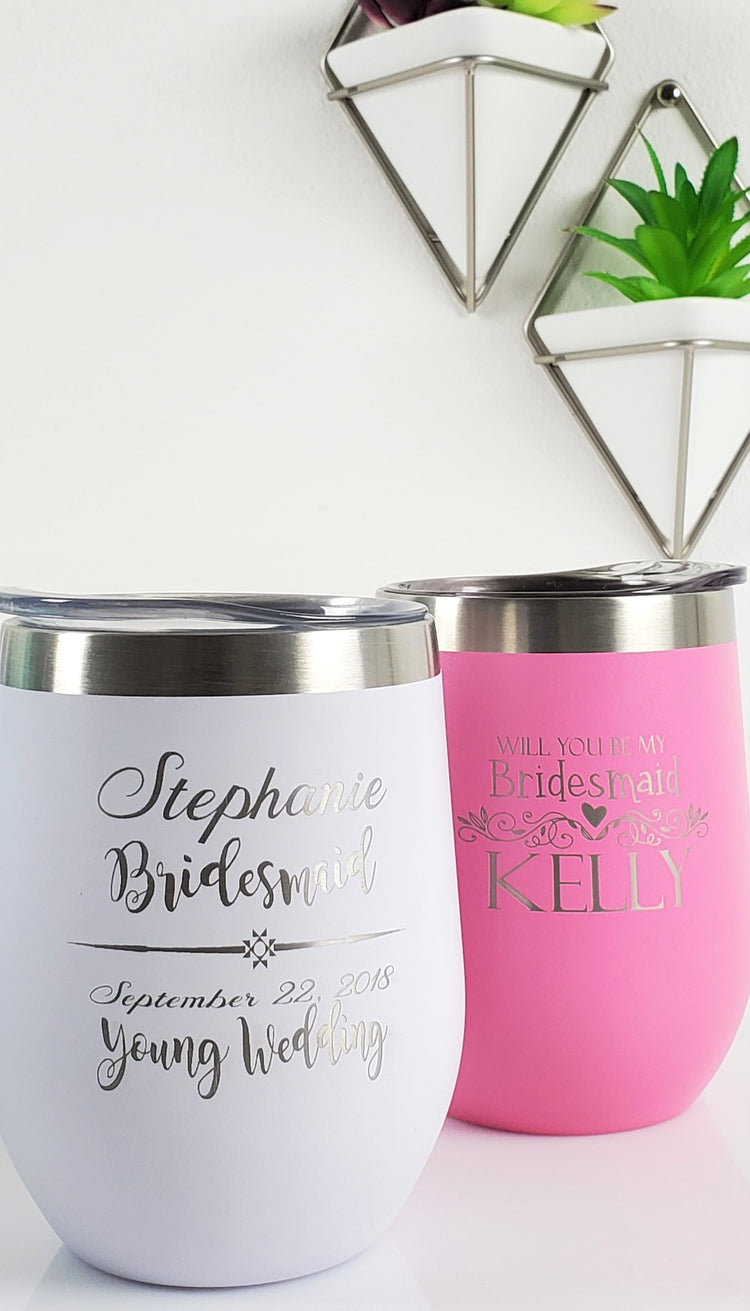 Bridal Party 12oz Wine Tumblers