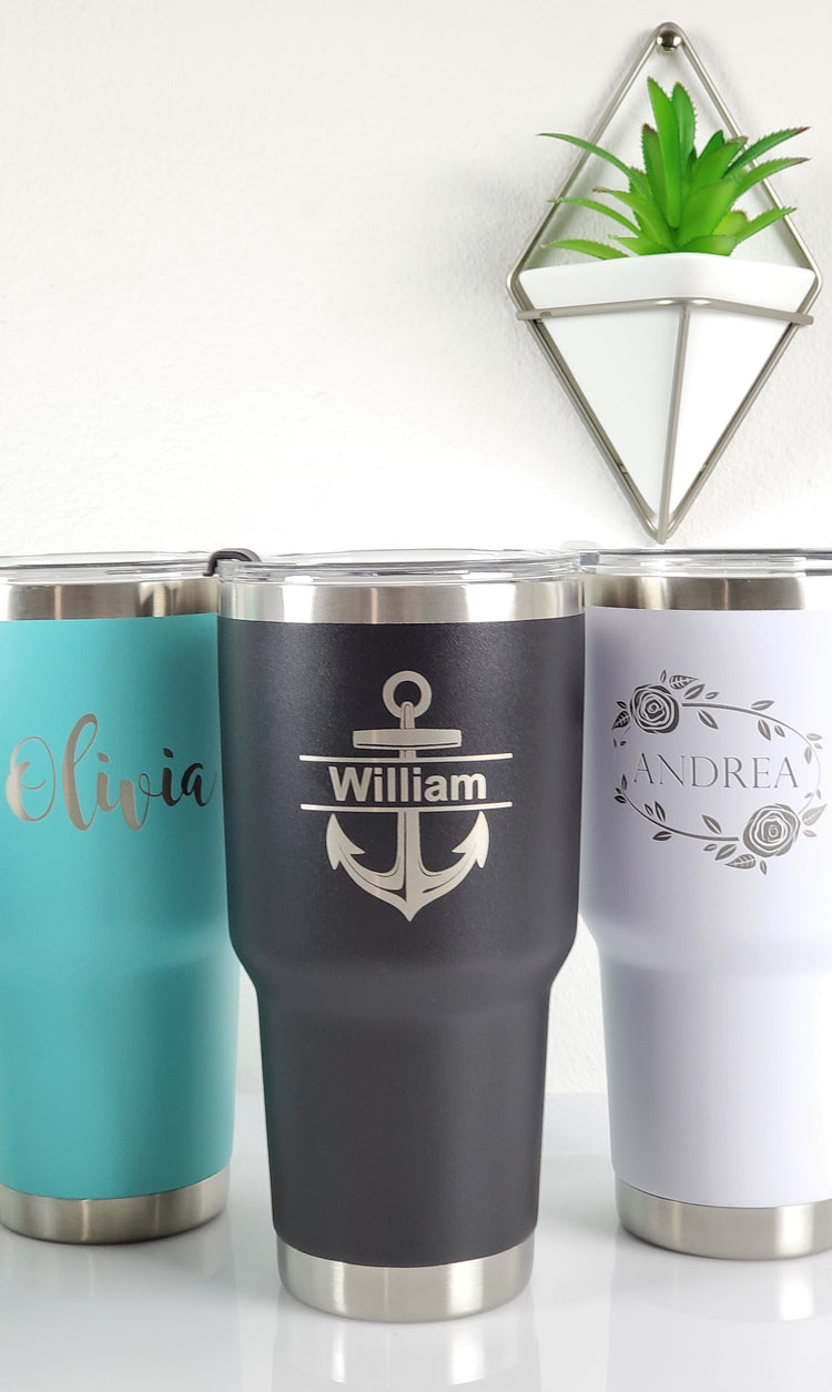 Personalized 30oz Tumblers - Font/Monogram Options