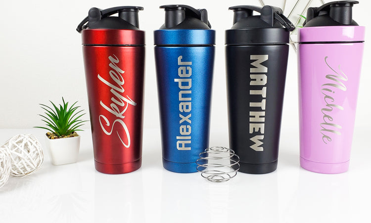 Personalized 24oz Shaker Bottle - Font Options/Name Designs