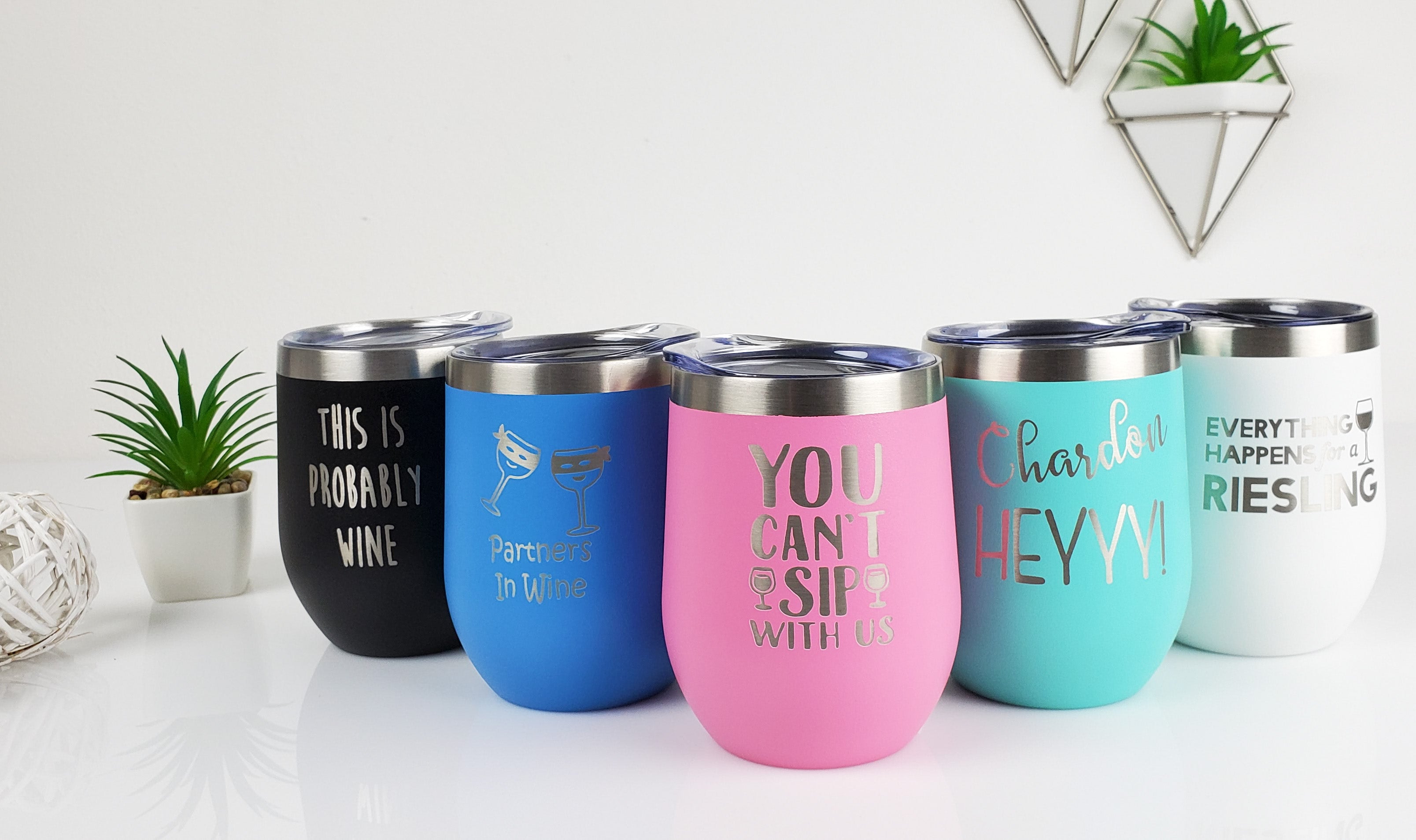 adventure sayings for wine tumblers 12oz Wine Tumblers with Funny Quotes