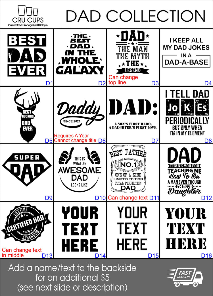 Gift for Dad - Choose from Multiple Sizes