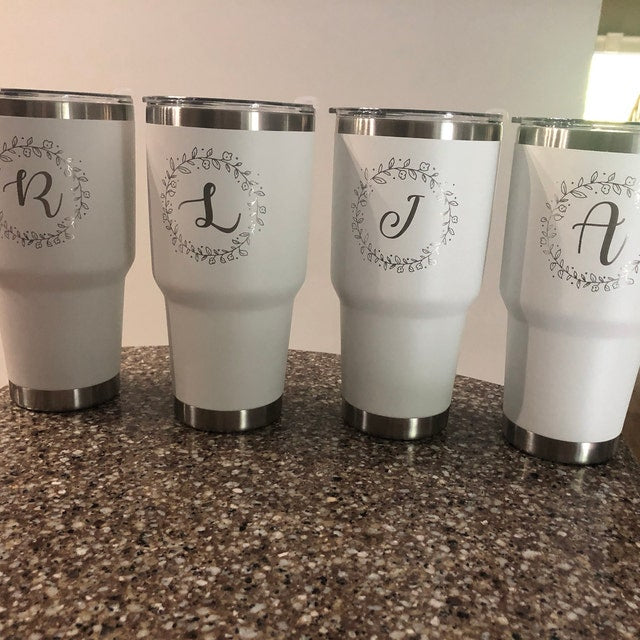 Personalized 30oz Tumblers - Font/Monogram Options