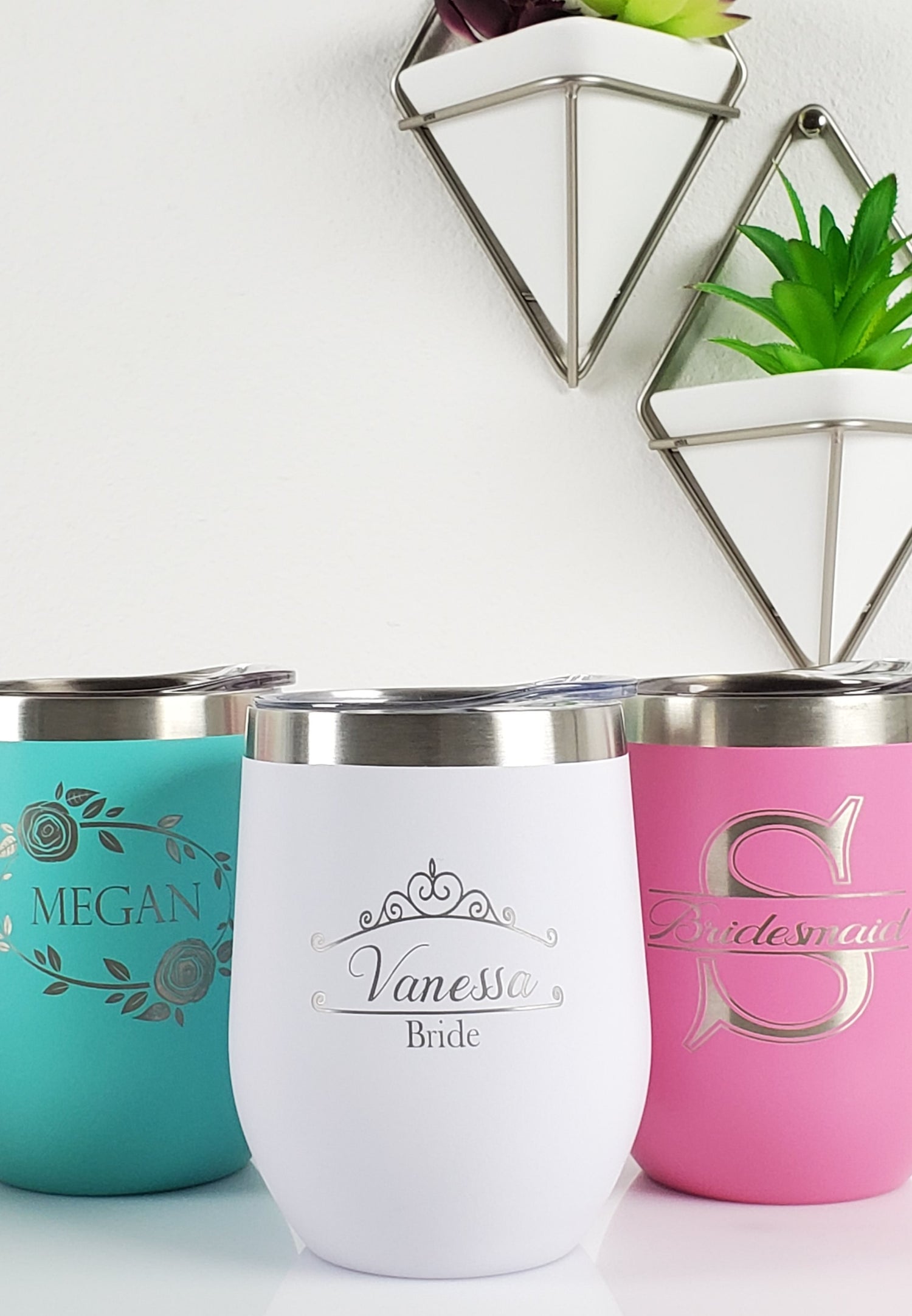 Custom Wine Tumbler, Personalized Wine Tumbler, Engraved Wine Tumbler,  Monogram Wine, Bridesmaid Tumbler, Insulated Wine, Wine Cup With Lid 