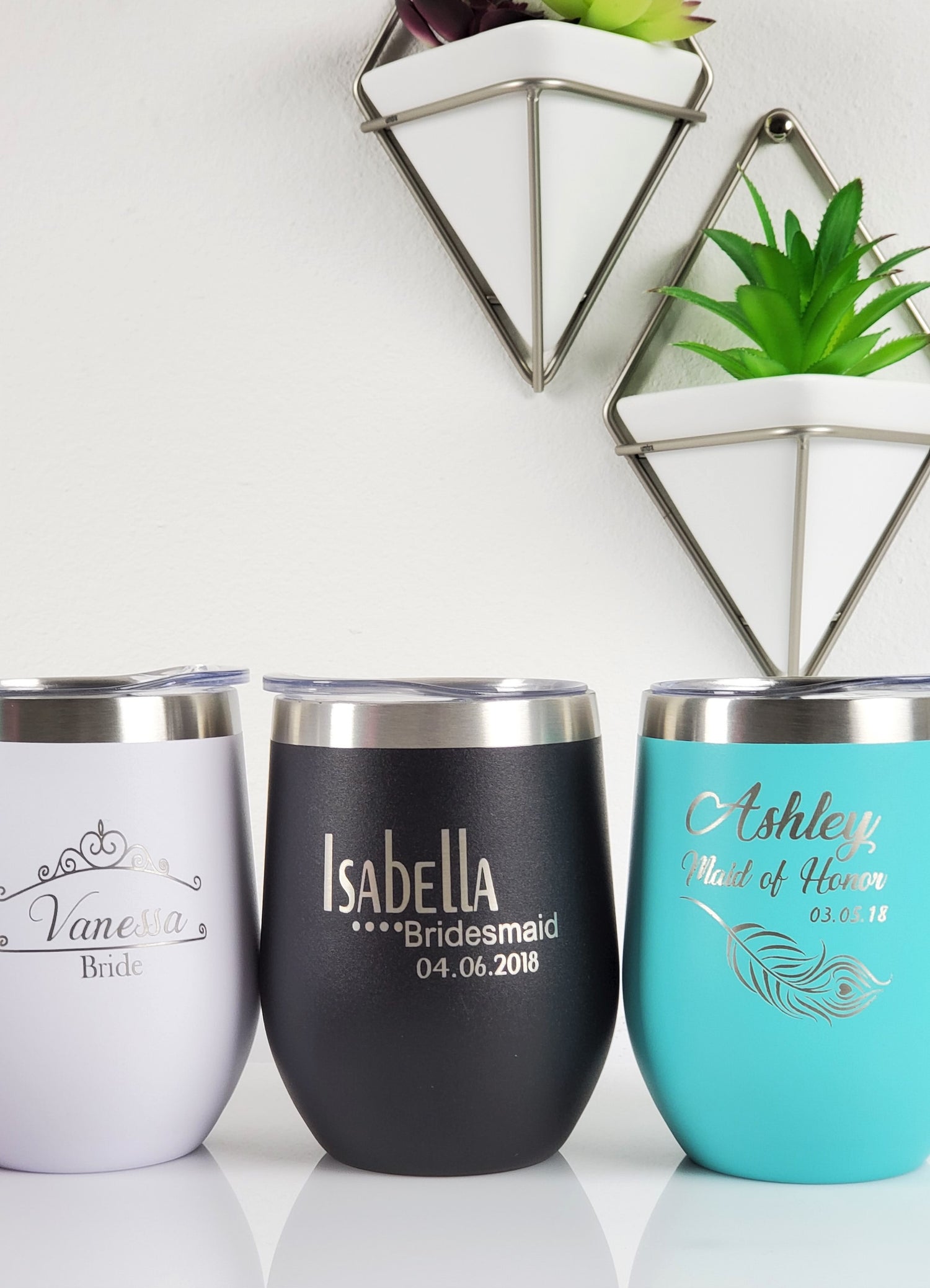 Custom Wine Tumbler Engraved Personalized Wine Cup Lid Wine Glass