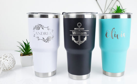 Personalized 30oz Tumblers - Font/Monogram Options