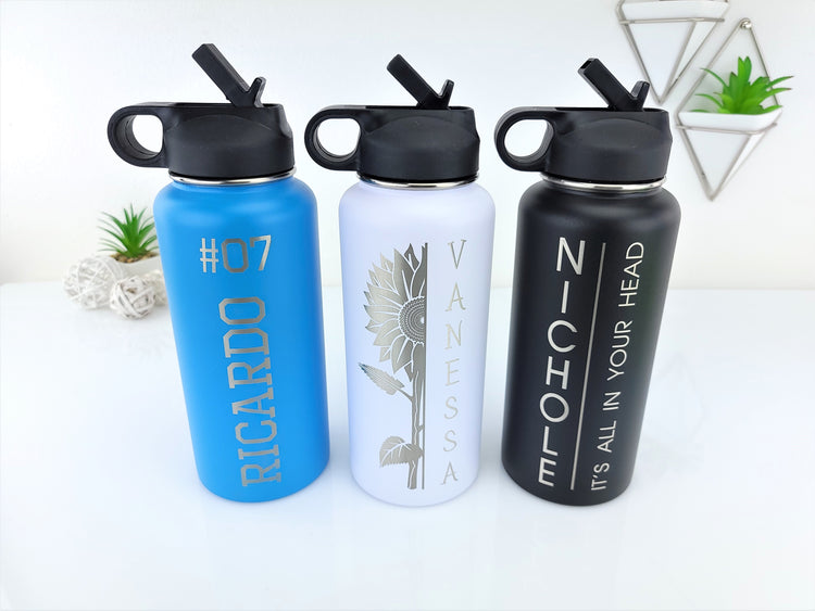 Personalized 32oz Water Bottles - T Designs