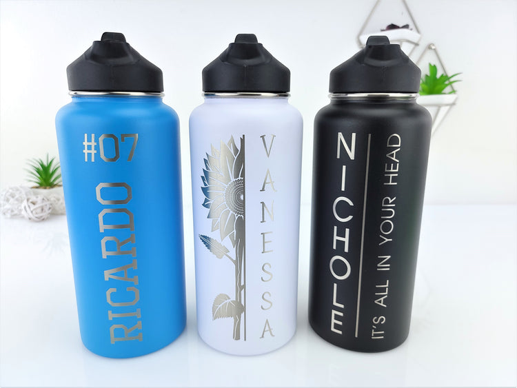 Personalized 32oz Water Bottles - T Designs