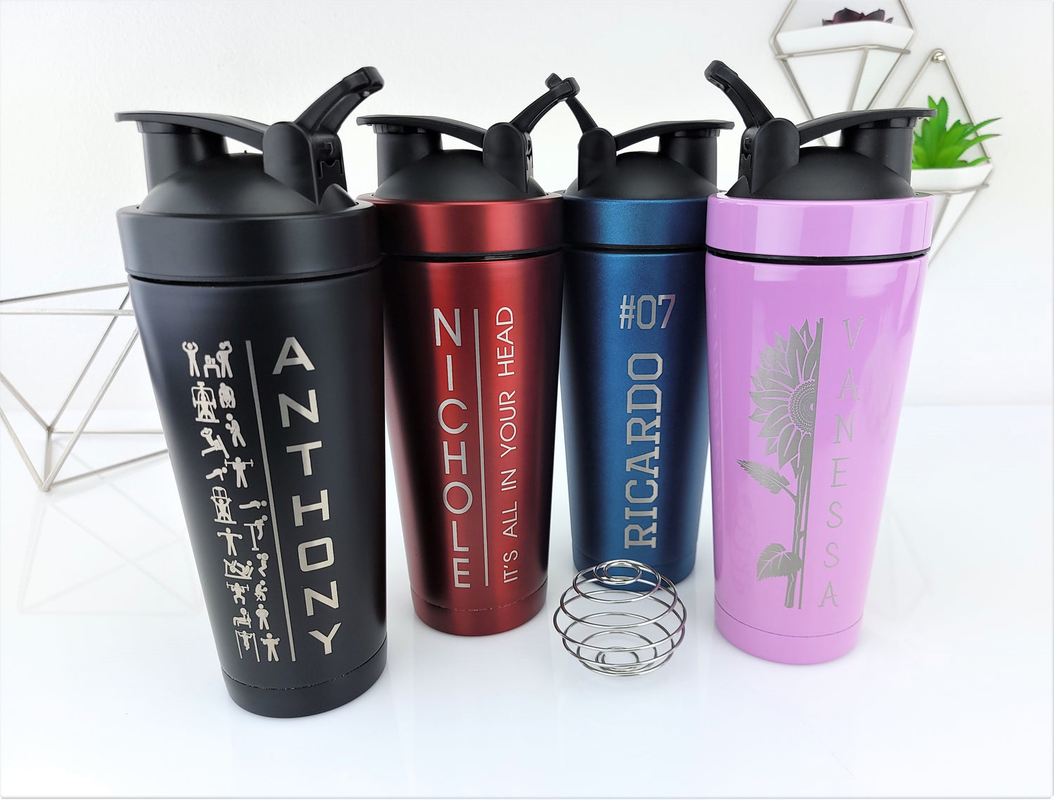 Personalized 24oz Shaker Bottle - Font Options/Name Designs