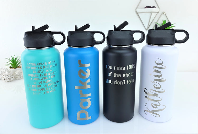 Personalized 32oz Water Bottles - Font Options