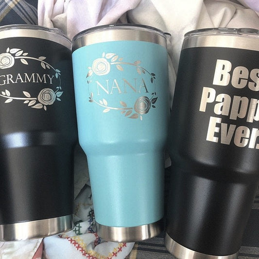 Personalized 30oz Tumblers - Font/Monogram Options